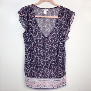 Motherhood Maternity | Floral Tie Back Blouse | Medium